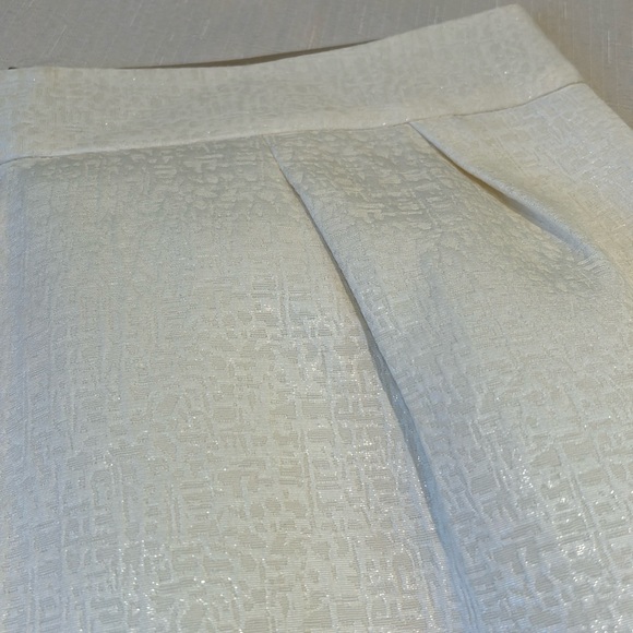 Banana Republic Cream Lined Pencil Skirt Bridal Formal Elegant Summer Size 12 - Picture 2 of 9